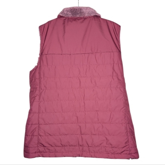 The North Face Women's Mossbud Insulated Reversible Vest Red Fleece XL - Picture 2 of 9